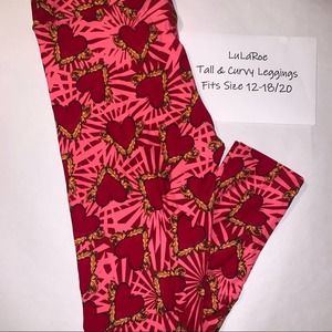 LuLaRoe Tall & Curvy Valentine's Leggings